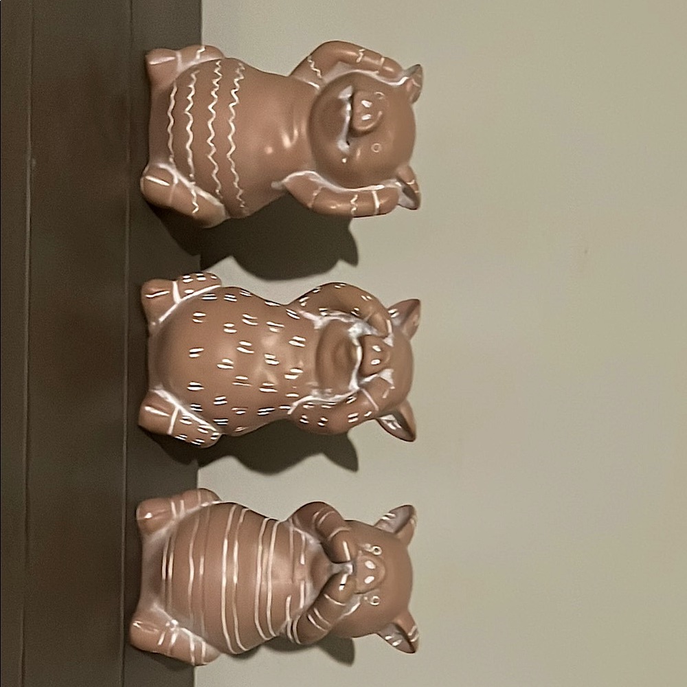 Charming Brown Ceramic Animal Figurines Christian